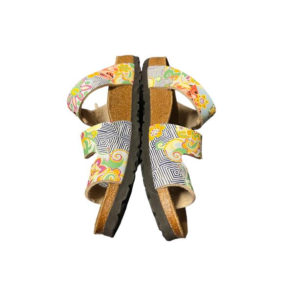 Birki’s by Birkenstock Fuji To Loop Sandals Floral Womens Size 6 Shoes - Picture 3 of 7